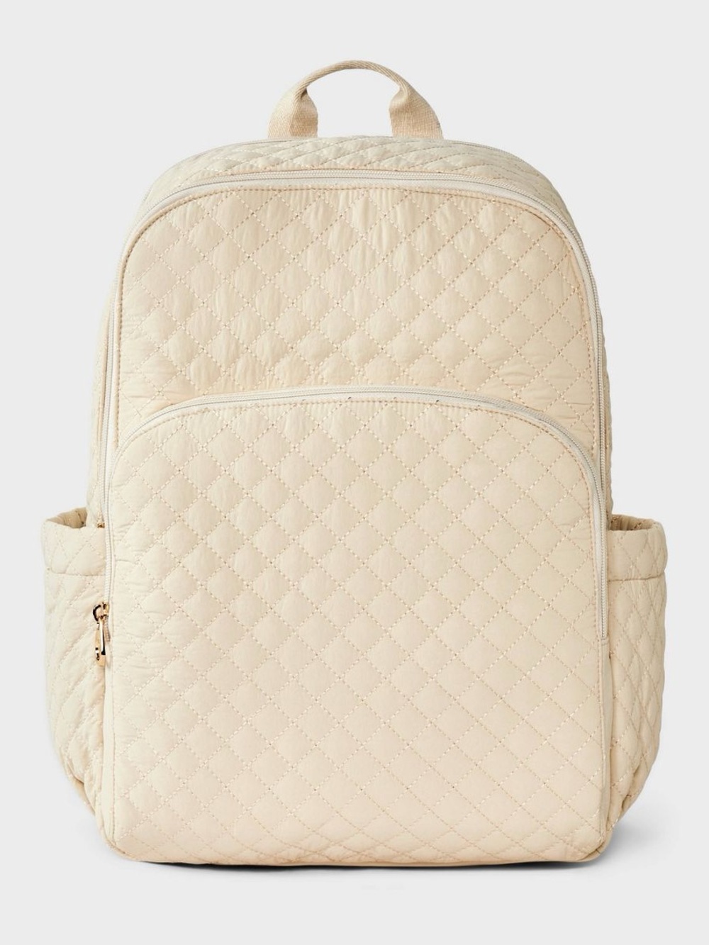 Quilted Cream Women's Backpack T